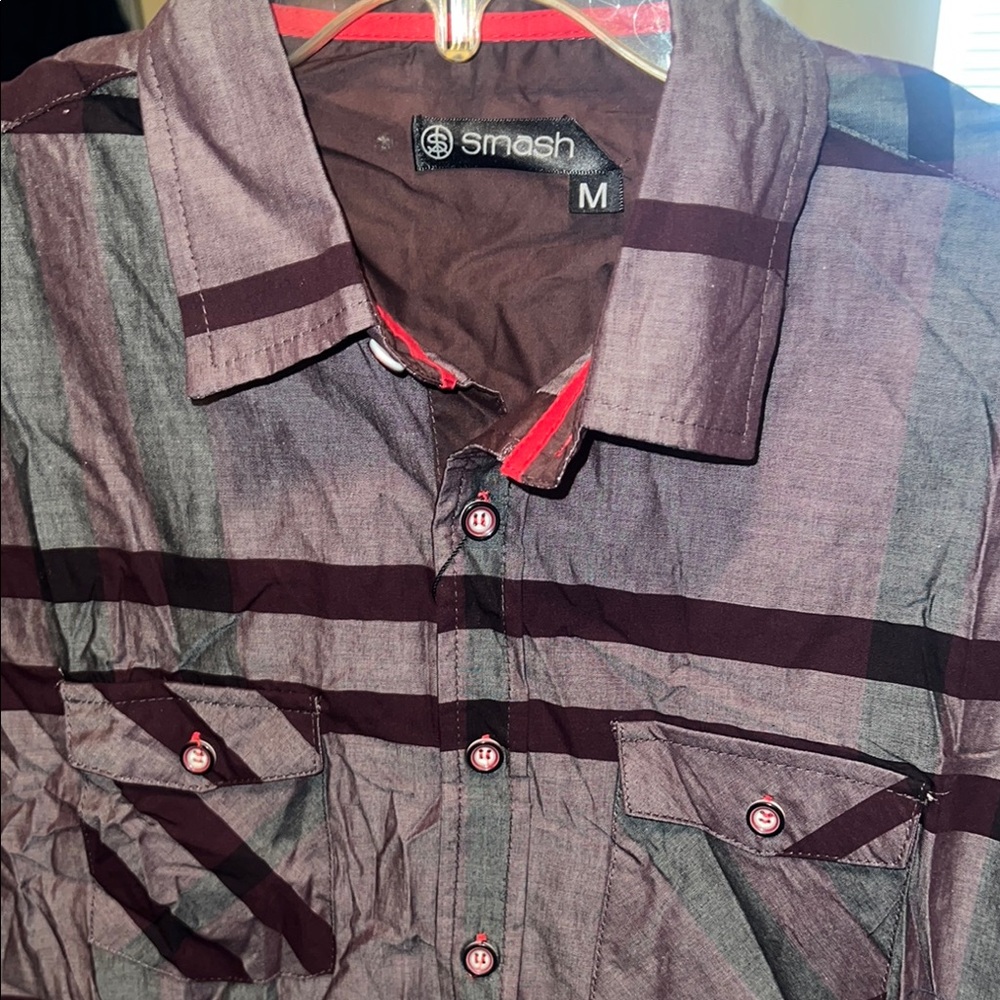 Smash Plaid Button-Up Shirt